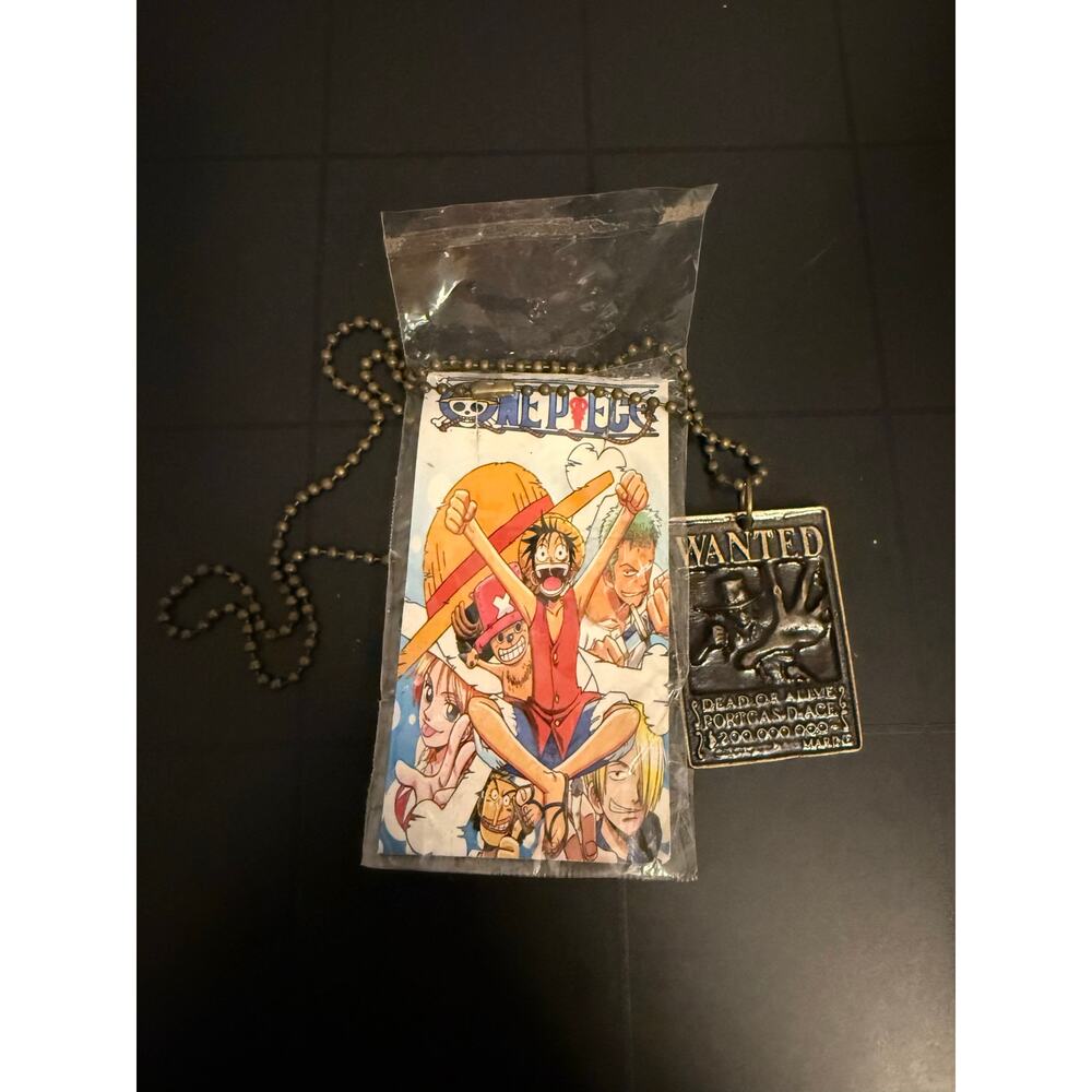 One Piece Portgas D. Ace Wanted Poster Dog Tag Necklace